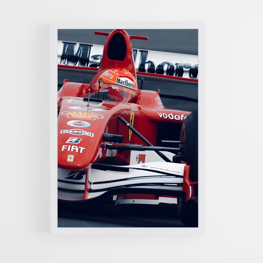 Poster Ferrari de Vitesse aérodynamique – affiche Voitures de Formule 1 (vue 3)